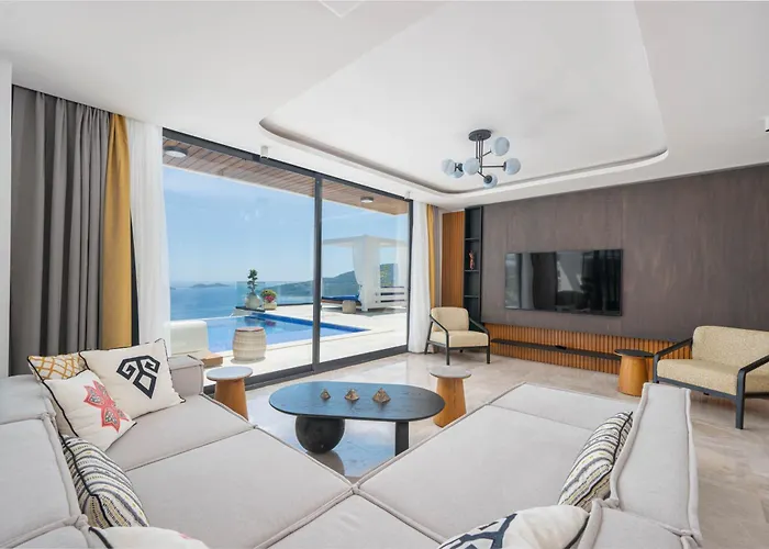 Ultra Luxurious Magnificent Sea View In Kalkan Kalamar Bay فيلة كاس