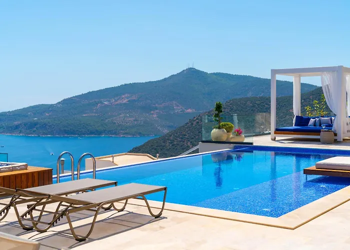 Ultra Luxurious Magnificent Sea View In Kalkan Kalamar Bay فيلة كاس